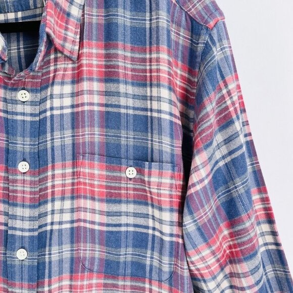 Faherty All Time Button Down Shirt - Autumn Plaid Size XXL Long Sleeve Flannel - Picture 3 of 16